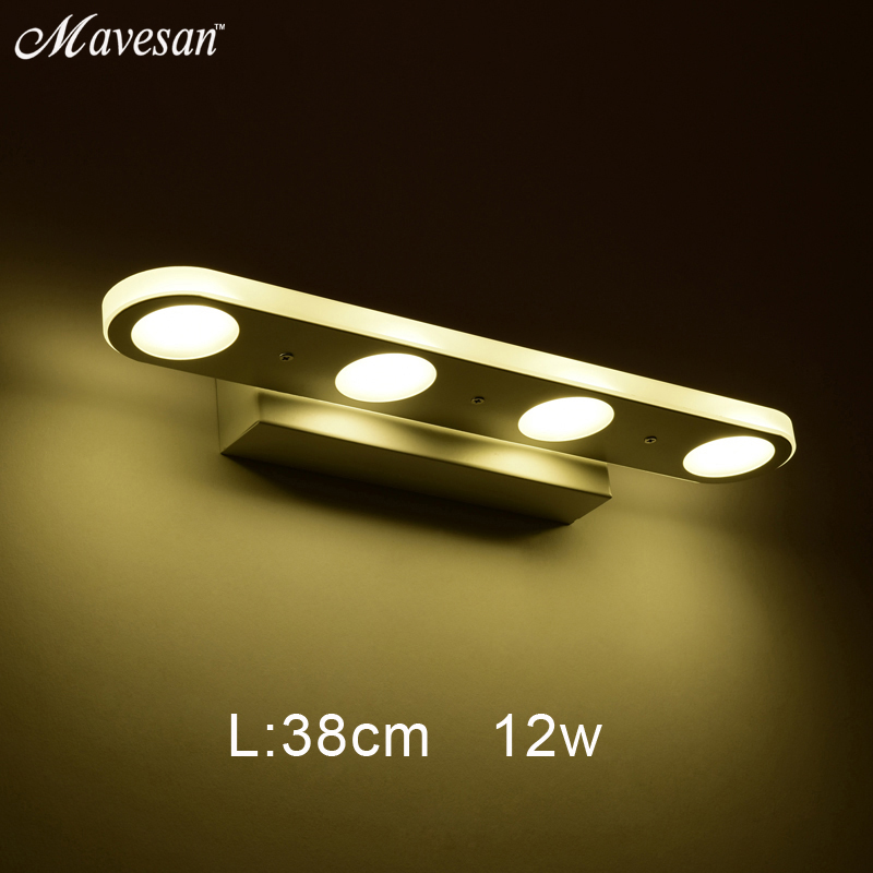 modern bathroom led mirror light ac110v/220v white acrylic wall mini style warm white/cool white led wall lamps