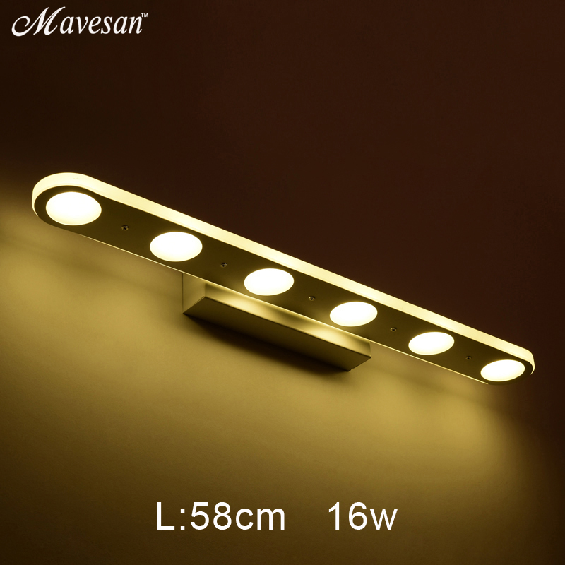 modern bathroom led mirror light ac110v/220v white acrylic wall mini style warm white/cool white led wall lamps