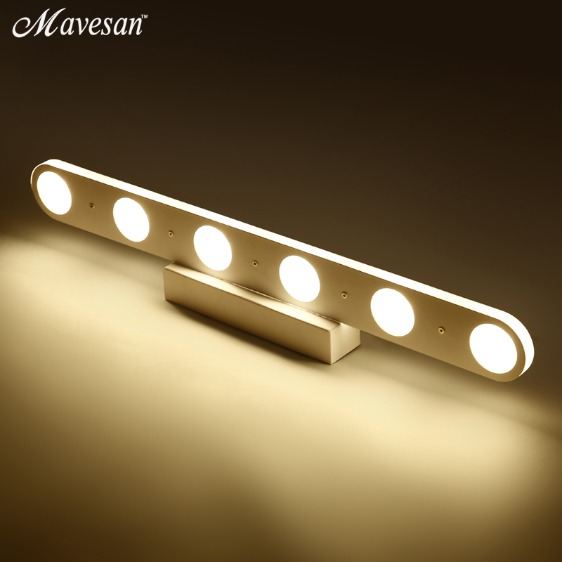 modern bathroom led mirror light ac110v/220v white acrylic wall mini style warm white/cool white led wall lamps