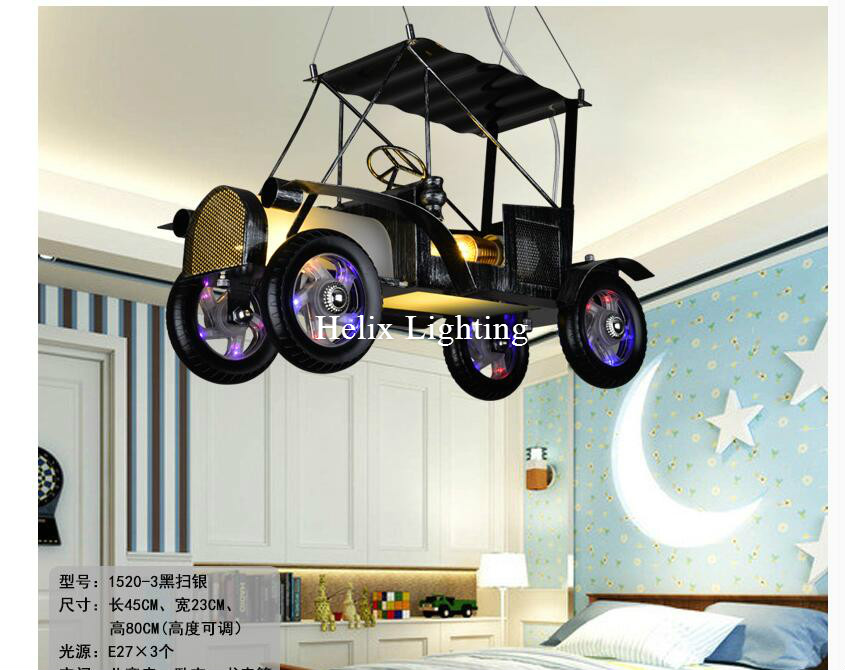 modern car design pendant light children room pendant lamp black silver color pendant bedroom light fixture restaurant lighting