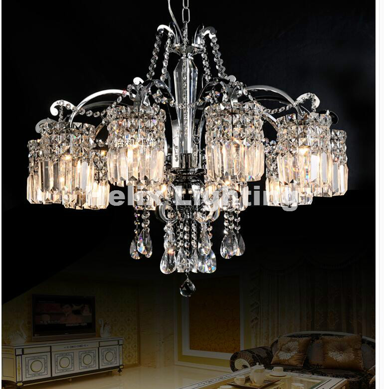 modern clear chandelier crystal chandeliers iron chandelier for living room 5l/6l/8l e14 led ac guaranteed