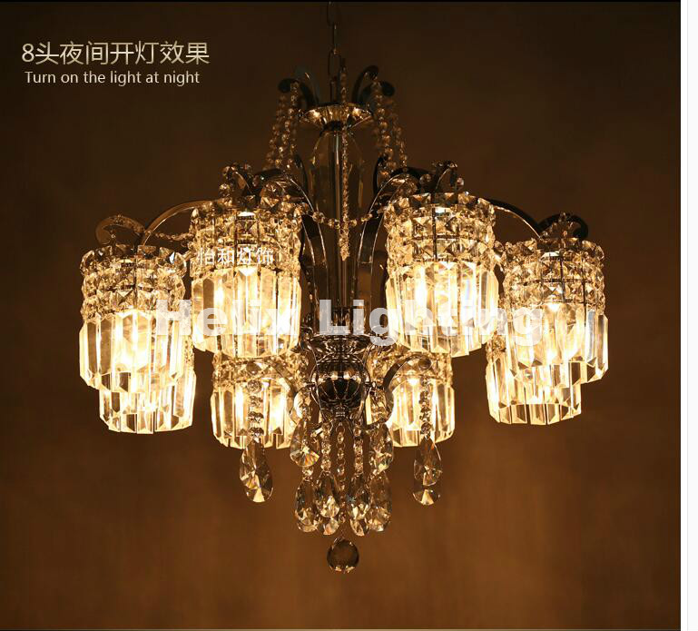 modern clear chandelier crystal chandeliers iron chandelier for living room 5l/6l/8l e14 led ac guaranteed