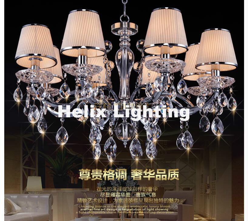 modern decorative style crystal pendant light lustre de cristal lampe d78cm h55cm led silver chandelier lighting