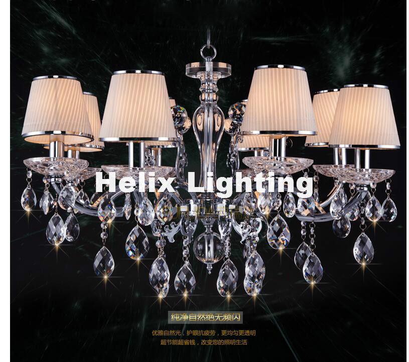 modern decorative style crystal pendant light lustre de cristal lampe d78cm h55cm led silver chandelier lighting