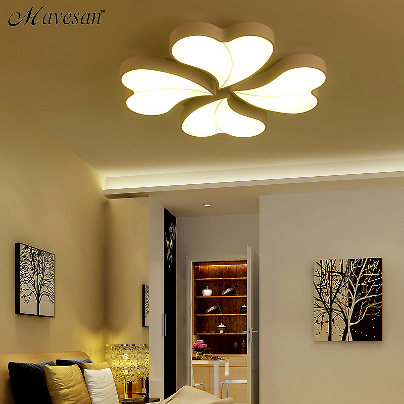 modern flower led ceiling light indoor light ceiling lamp ac110-220v white light, round flush mount fixture for living room