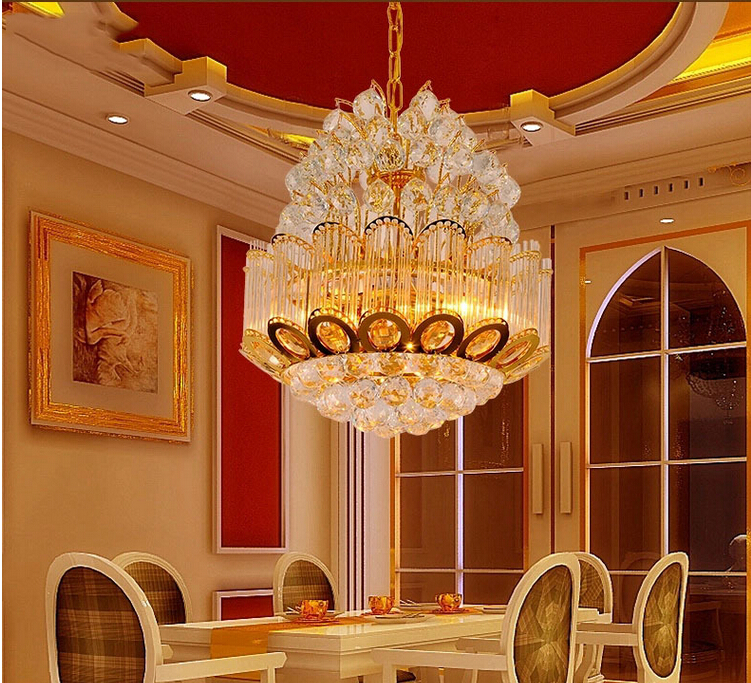 modern golden crystal chandelier classic gold crystal chandelier light fixtures ,guaranteed d410mm h500mm ac