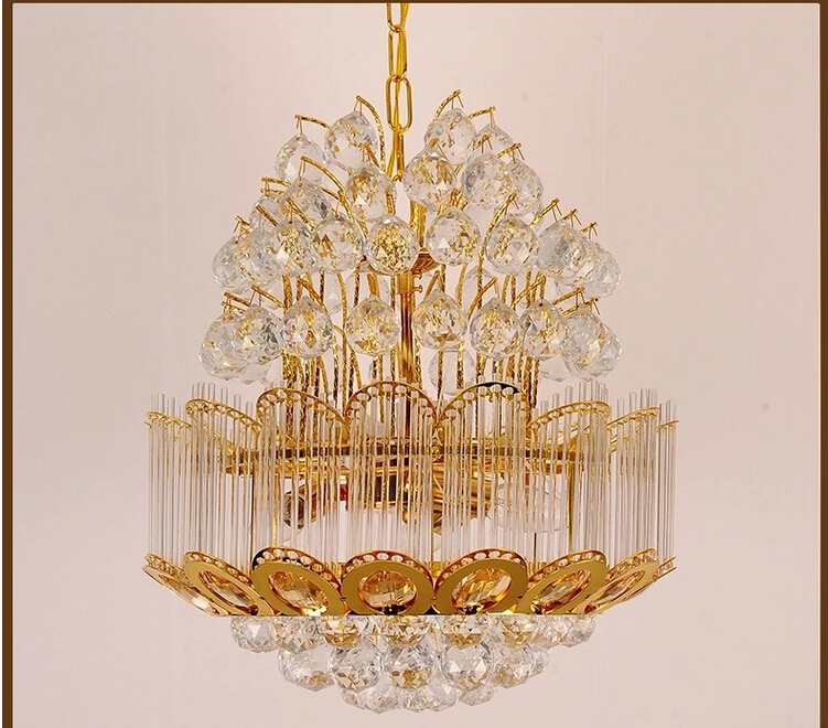 modern golden crystal chandelier classic gold crystal chandelier light fixtures ,guaranteed d410mm h500mm ac