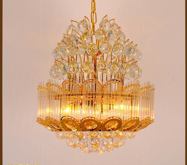 modern golden crystal chandelier classic gold crystal chandelier light fixtures ,guaranteed d410mm h500mm ac