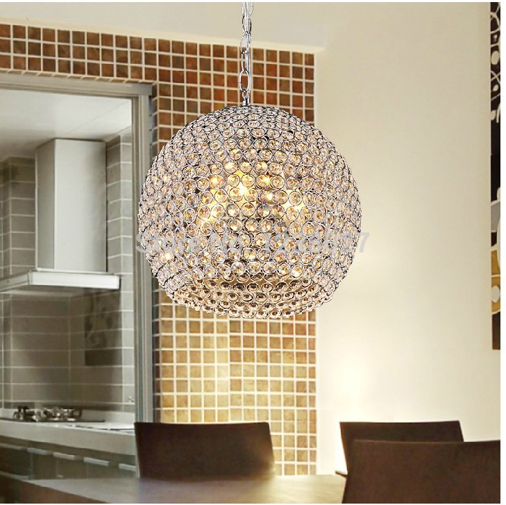 modern k9 crystal pendant light e14 lampshade decoration home lighting d300mm