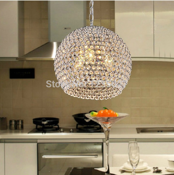 modern k9 crystal pendant light e14 lampshade decoration home lighting d300mm