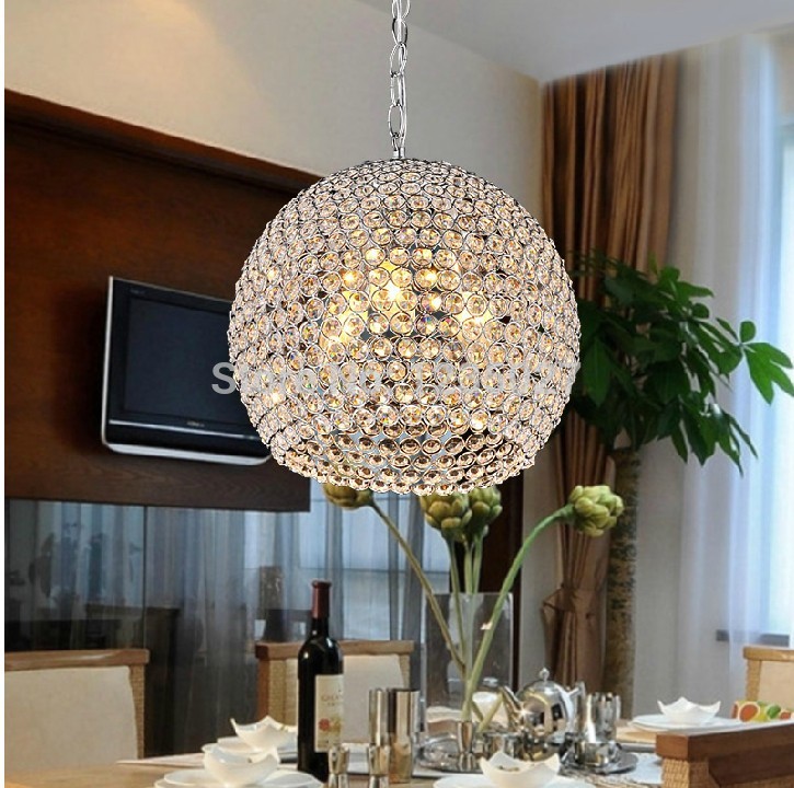 modern k9 crystal pendant light e14 lampshade decoration home lighting d300mm