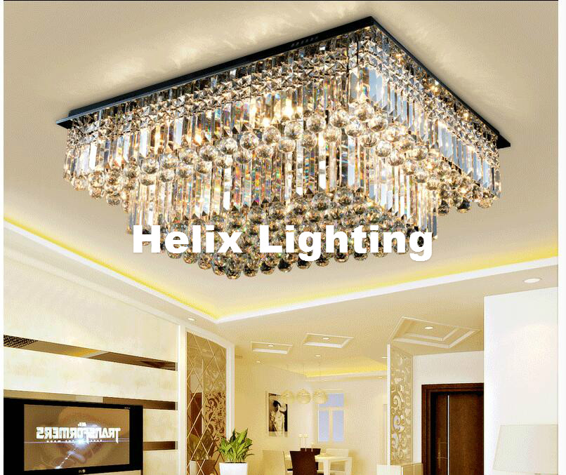 modern k9 led crystal ceiling light fixture chrome led ceiling light lighting lamp flush mount ac guaranteed