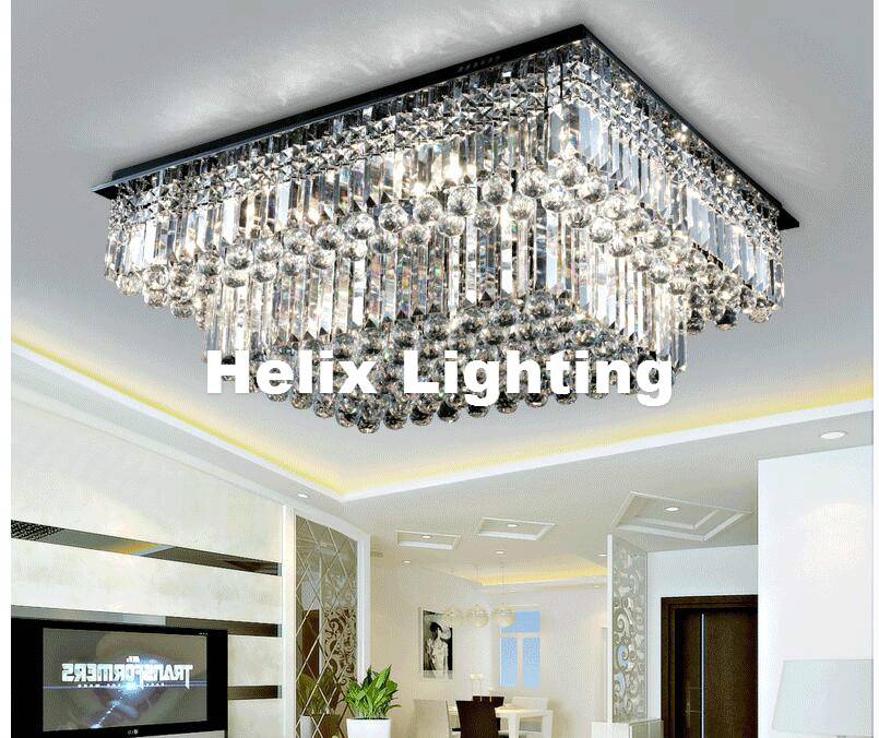 modern k9 led crystal ceiling light fixture chrome led ceiling light lighting lamp flush mount ac guaranteed