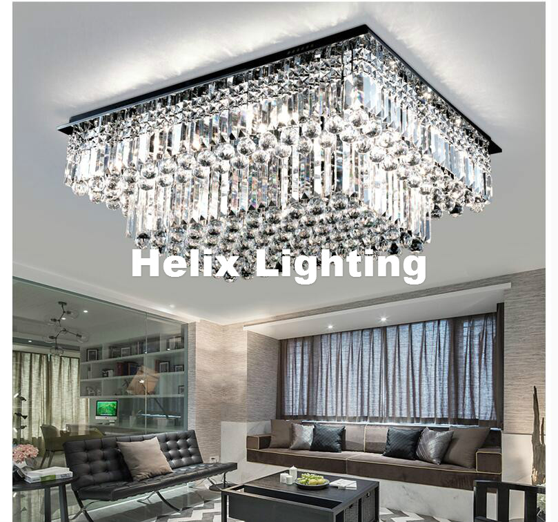 modern k9 led crystal ceiling light fixture chrome led ceiling light lighting lamp flush mount ac guaranteed