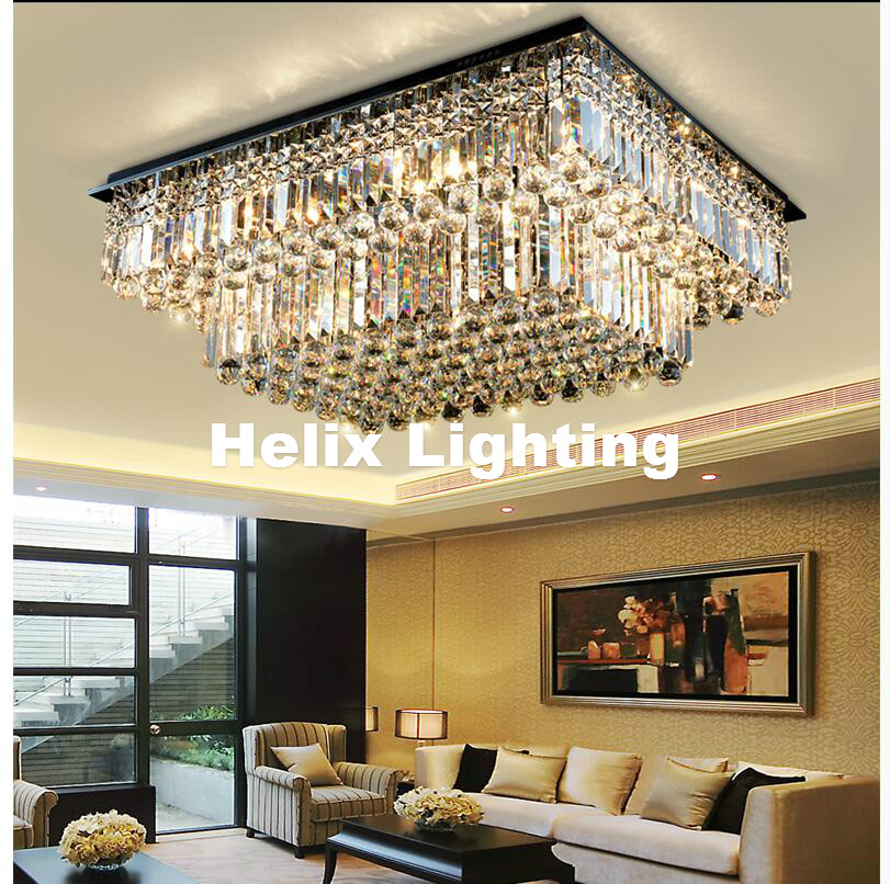 modern k9 led crystal ceiling light fixture chrome led ceiling light lighting lamp flush mount ac guaranteed