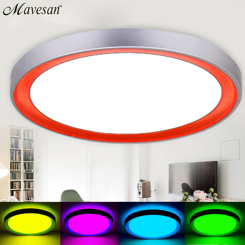 modern led ceiling lamp 18w-24w rf controlled dimmable color ceiling lights luminarias light for bedroom dinning living room