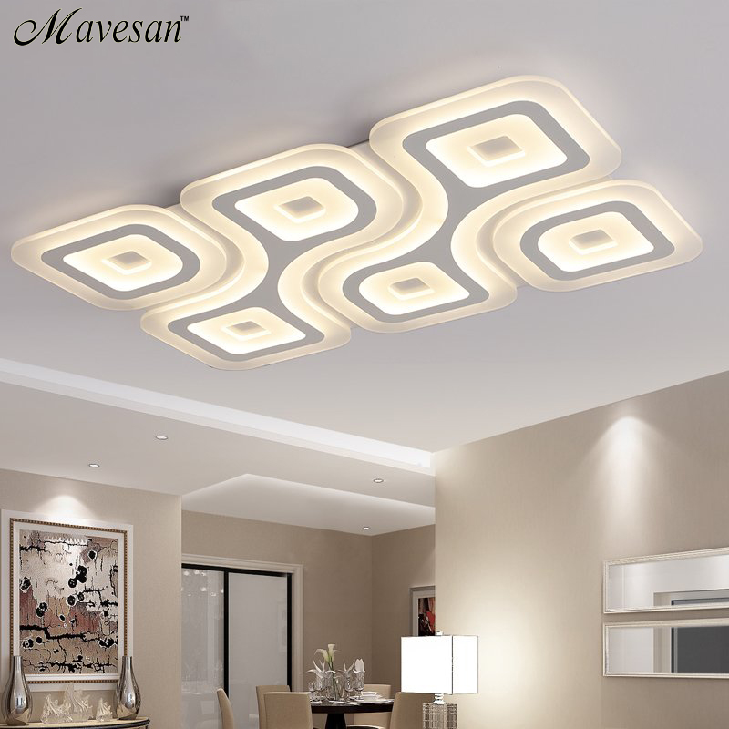 modern led ceiling lights for living room bedroom acrylic decorative kitchen lamparas de techo moderne lamps