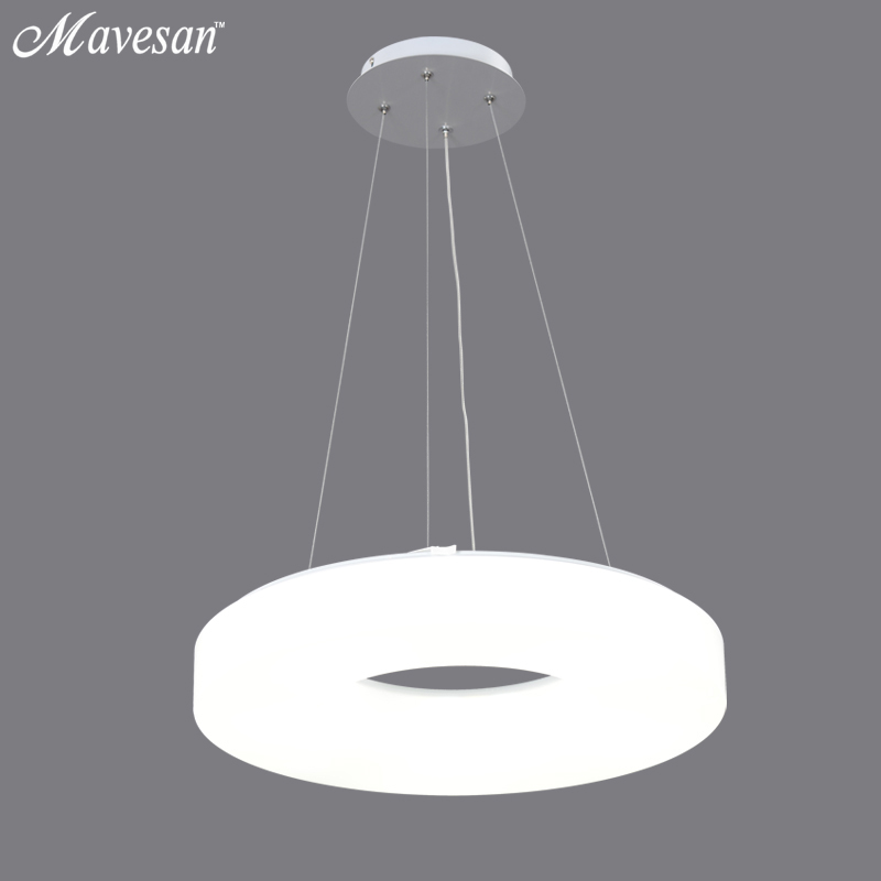 modern led pendant lamps for dinning room acrylic round circle hanging lamp 85-265v led dining room kitchen pendant light