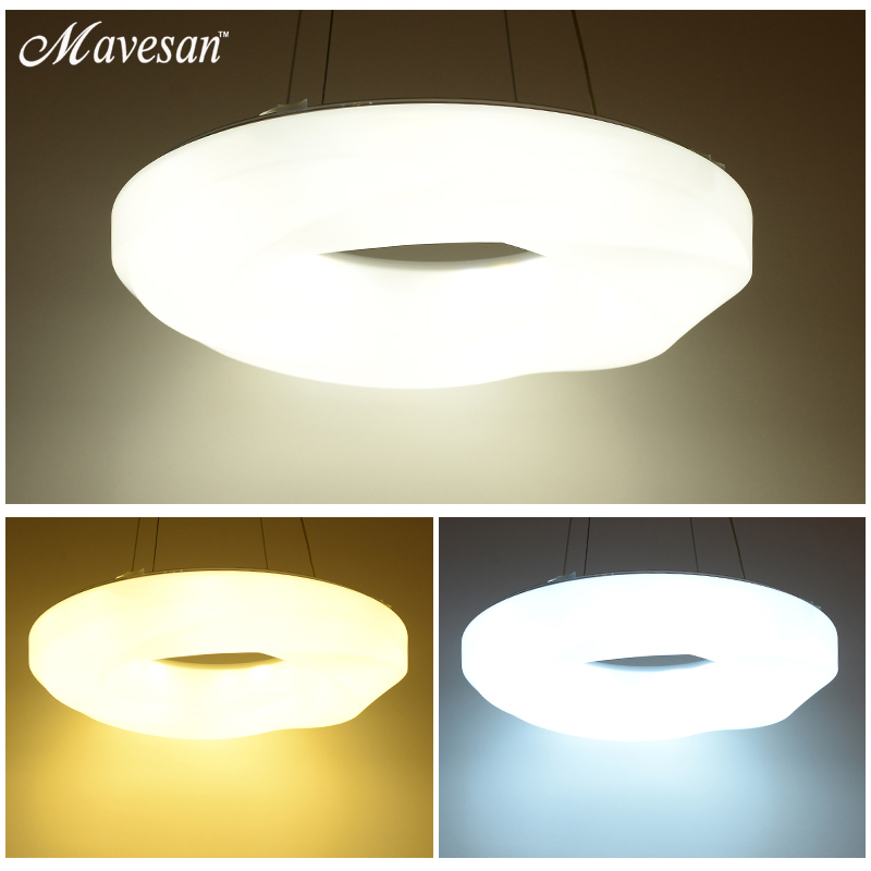 modern led pendant lamps for dinning room acrylic round circle hanging lamp 85-265v led dining room kitchen pendant light