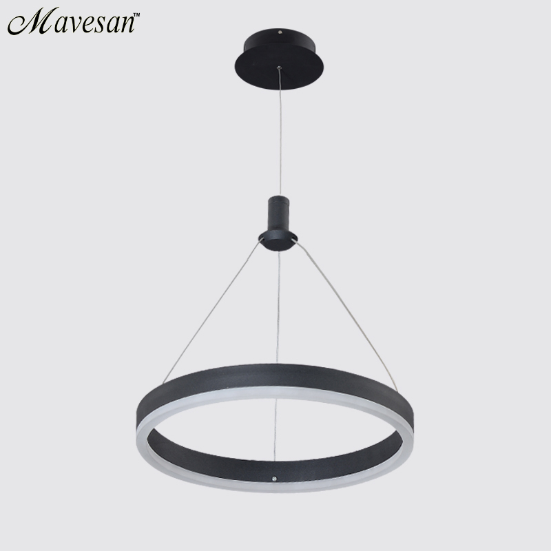 modern led pendant lamps for dinning room acrylic round circle hanging lamp 85-265v led dining room kitchen pendant light