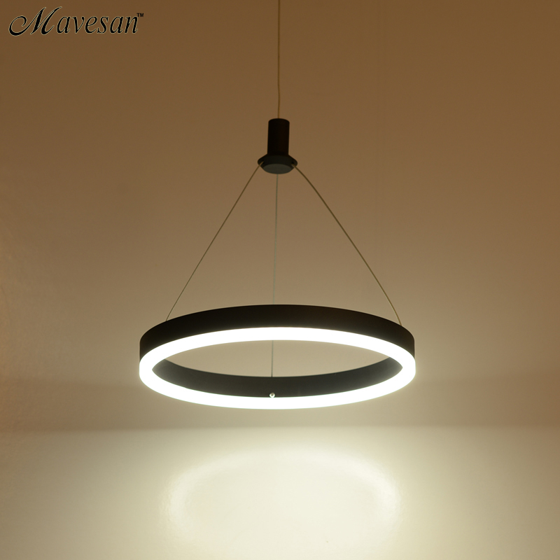 modern led pendant lamps for dinning room acrylic round circle hanging lamp 85-265v led dining room kitchen pendant light