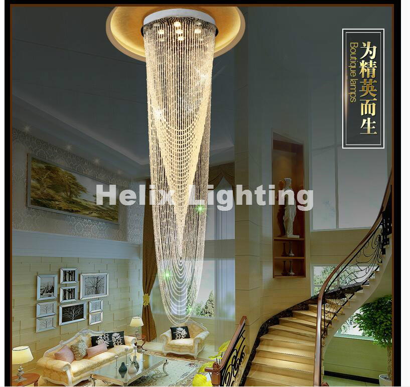 modern led pendant light for dining room modern lamps fixtures with clear crystal staircase el lobby pendant lamp 110~220v