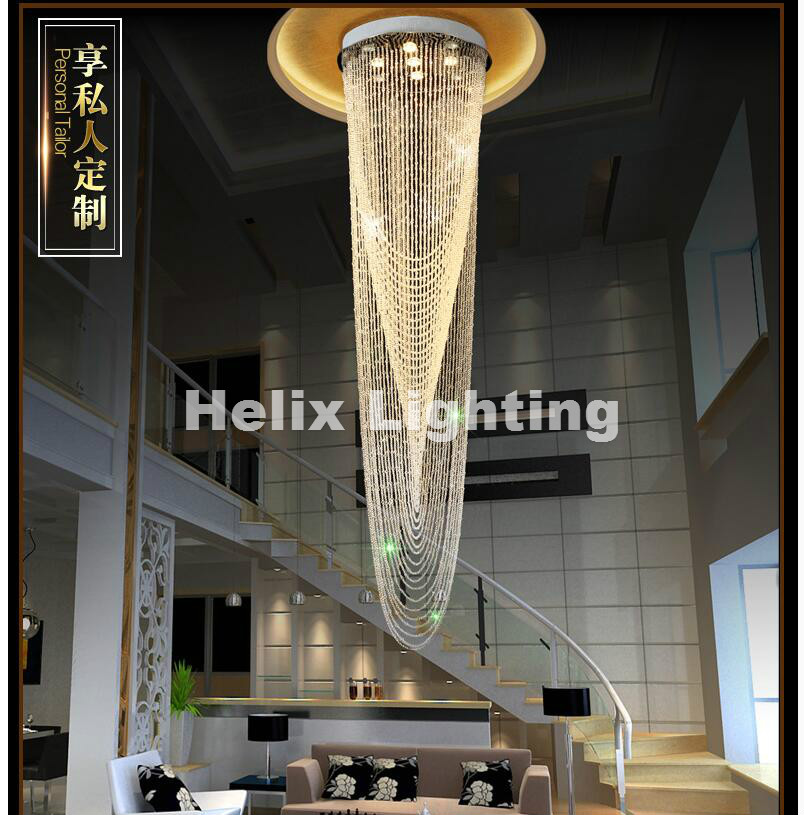 modern led pendant light for dining room modern lamps fixtures with clear crystal staircase el lobby pendant lamp 110~220v