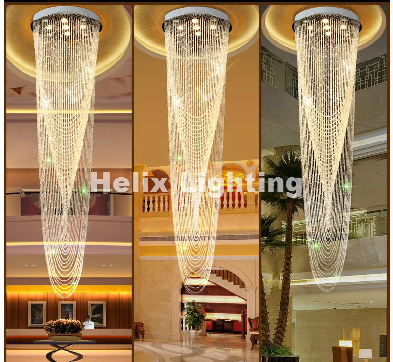 modern led pendant light for dining room modern lamps fixtures with clear crystal staircase el lobby pendant lamp 110~220v