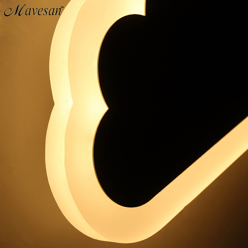 modern led wall kids'bedroom lamp 13w wall sconce white indoor lighting lamp with clouds shape