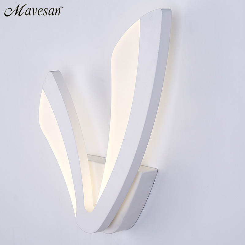 modern led wall lamp for bathroom bedroom 12w wall sconce white indoor lighting lamp ac100-265v led wall light indoor lighting