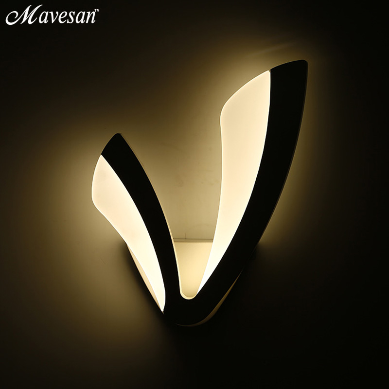 modern led wall lamp for bathroom bedroom 12w wall sconce white indoor lighting lamp ac100-265v led wall light indoor lighting