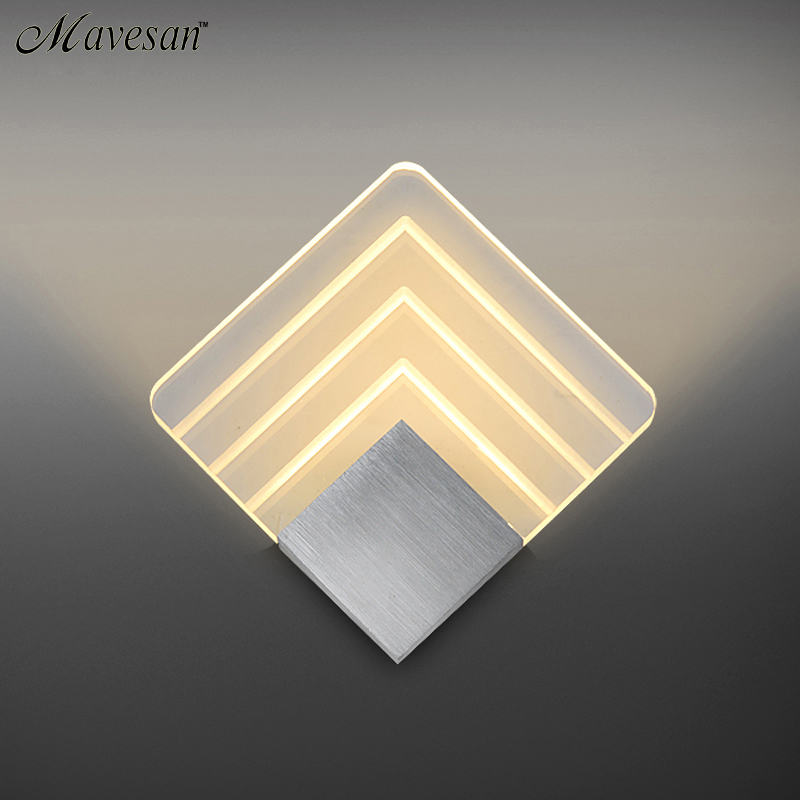 modern led wall lamp for bathroom bedroom 6w wall sconce white indoor lighting lamp ac85-265v led wall light indoor lighting