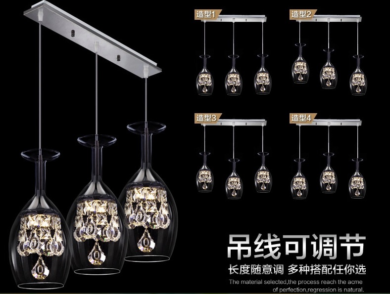 modern lighting led crystal lamp ceiling lamp chandelier lamp restaurants bedroom 1l and 3l design lamp