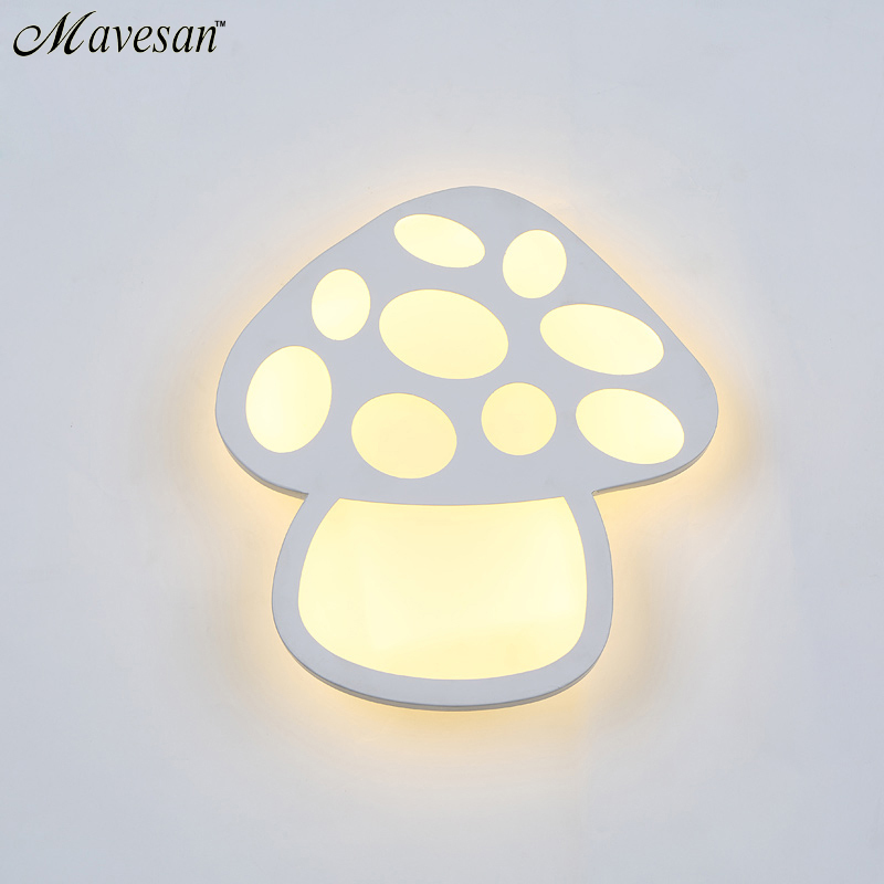 modern mushroom shape led wall lamps for bathroom bedroom 13w wall sconce arylic boby indoor lighting