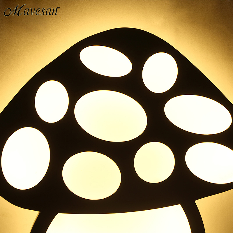 modern mushroom shape led wall lamps for bathroom bedroom 13w wall sconce arylic boby indoor lighting