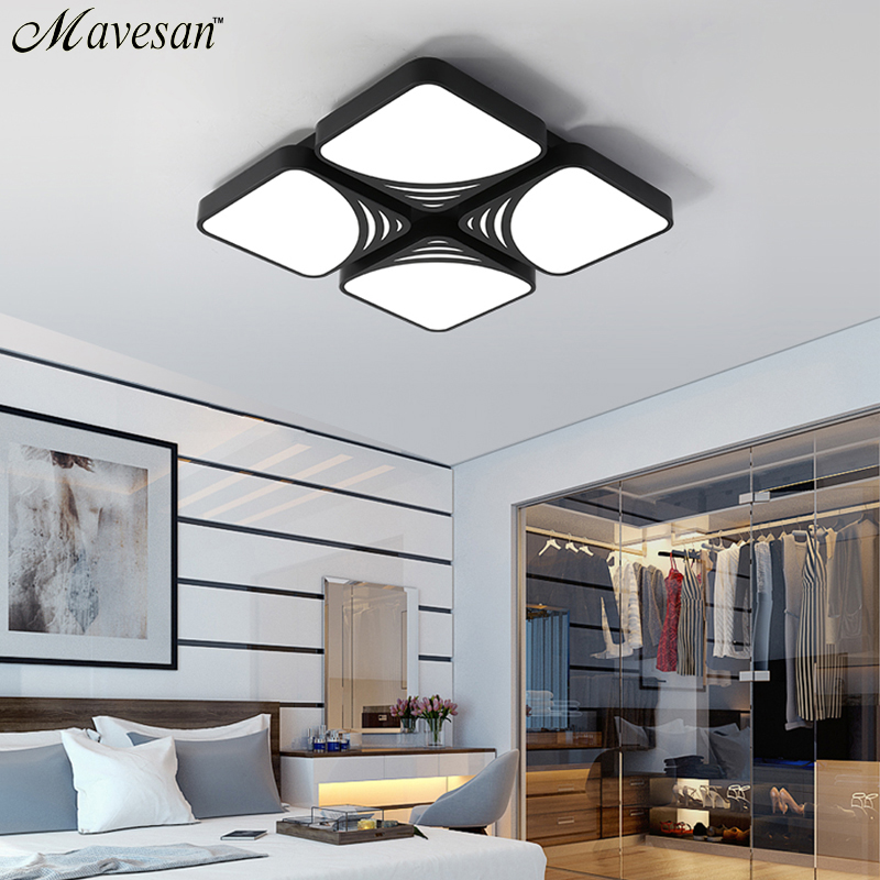 modern rectangle led ceiling light indoor light ceiling lamp ac110-220v white light, round flush mount fixture for living room