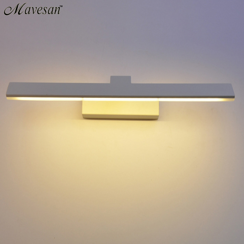 new 7w led bathroom lamp wall mounted with stainless steel wall lamp for bathroom bedroom mirror lights