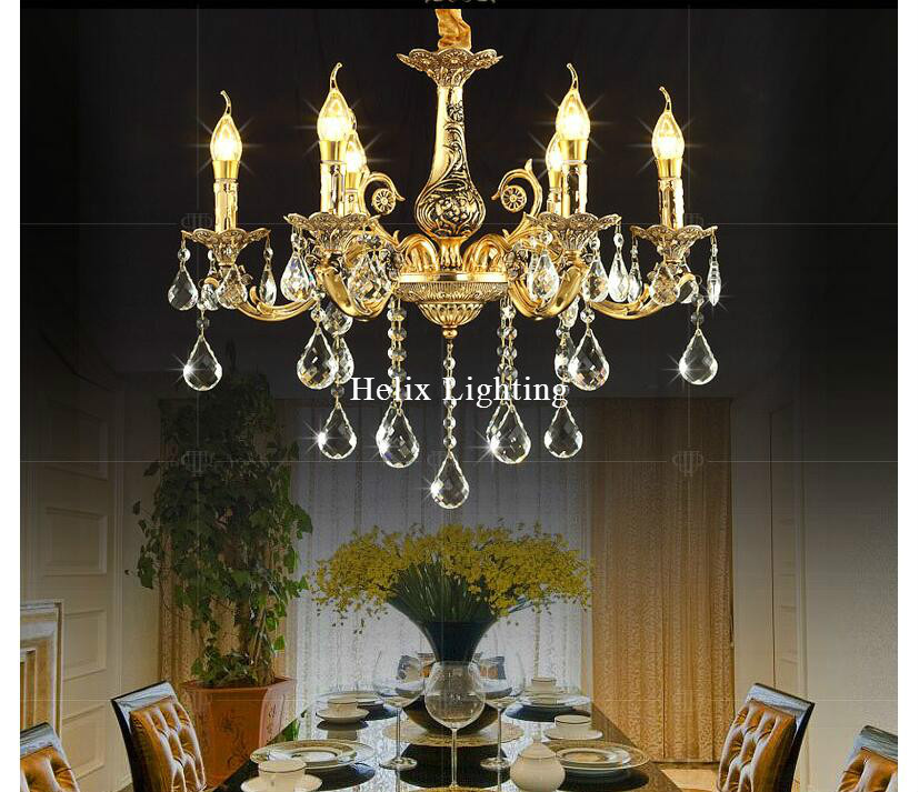 new arrival brass color european chandelier led crystal chandelier zinc alloy ac k9 crystal chandelier lighting