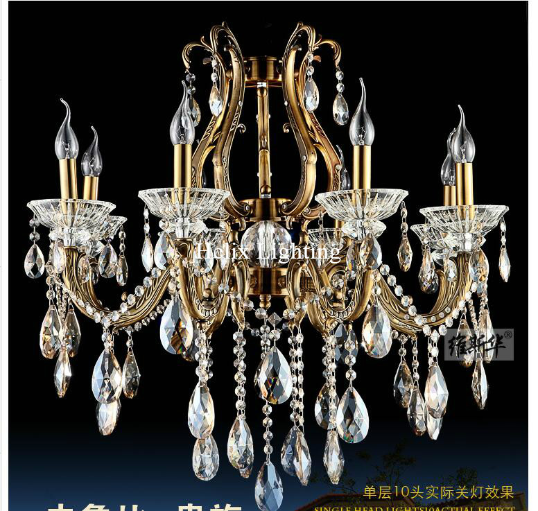 new arrival brass luxury crystal chandelier zinc alloy chandeliers for home el decoration chandelier led ac guaranteed