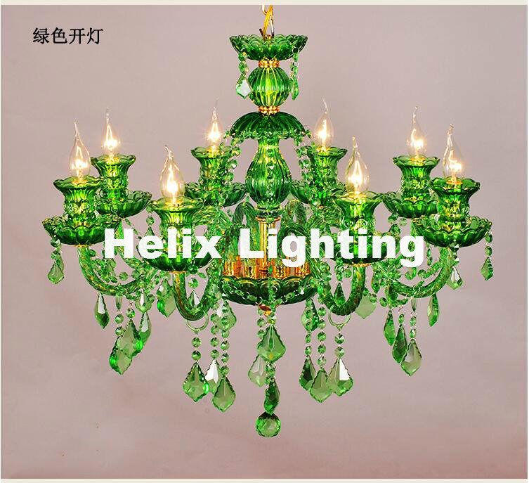 new arrival colorful design crystal lighting chandelier led e14 candelabro for coffee shop bar kid modern led crystal chandelier