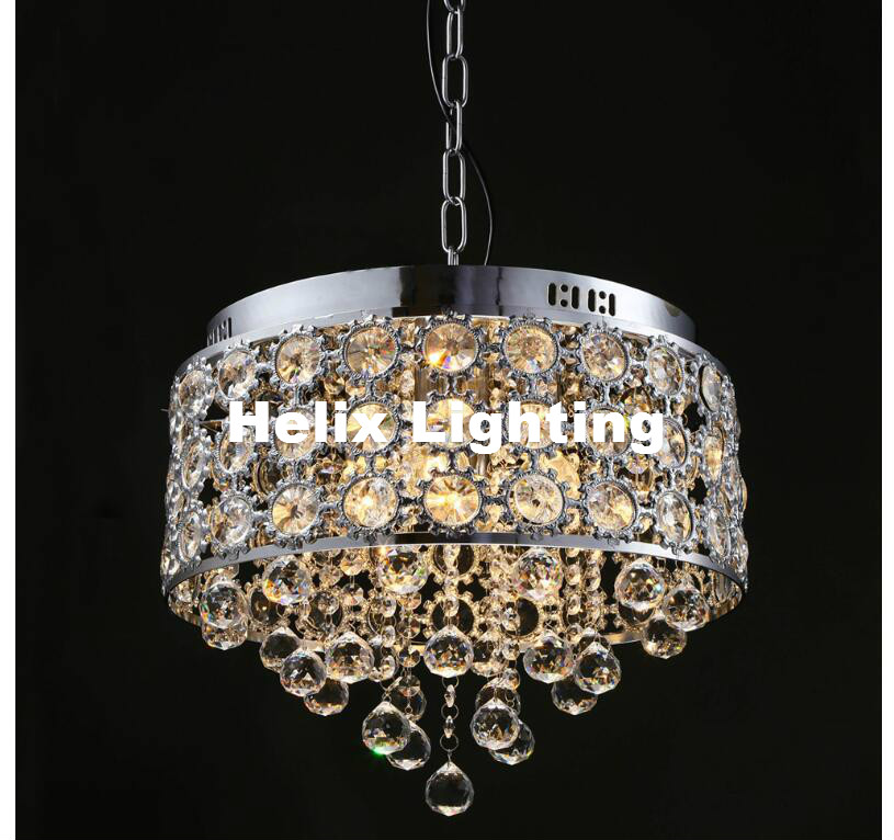 new arrival d39cm luxury k9 crystal chandelier lighting silver led living room light fixtures avize lustre 90~240v ceiling lamps