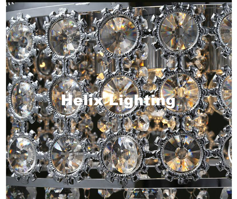 new arrival d39cm luxury k9 crystal chandelier lighting silver led living room light fixtures avize lustre 90~240v ceiling lamps