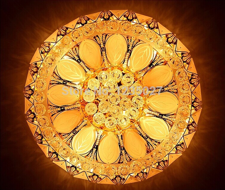 new arrival d400mm/d600mm/d800mm the new ceiling lamp crystal lamp gold yellow living room lamp bedroom lighting