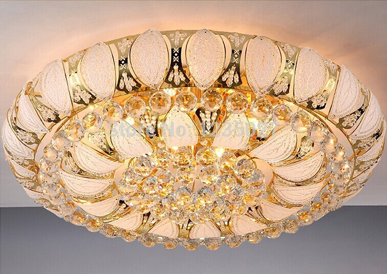 new arrival d400mm/d600mm/d800mm the new ceiling lamp crystal lamp gold yellow living room lamp bedroom lighting