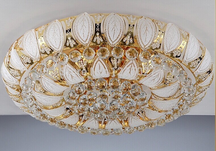 new arrival d400mm/d600mm/d800mm the new ceiling lamp crystal lamp gold yellow living room lamp bedroom lighting