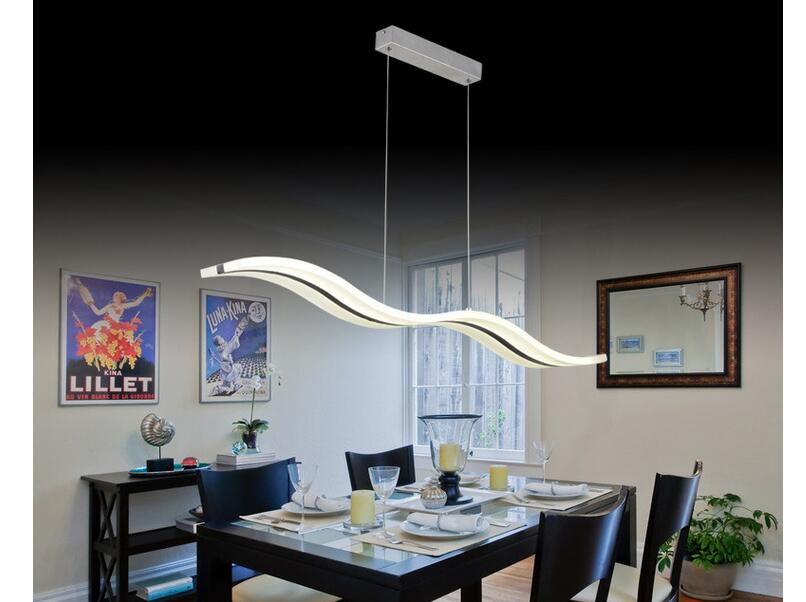 new arrival l970mm led pendant lamps 38w pendant modern simple newest wave design excellent acrylic ac indoor home lighting