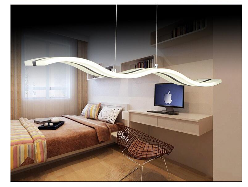 new arrival l970mm led pendant lamps 38w pendant modern simple newest wave design excellent acrylic ac indoor home lighting