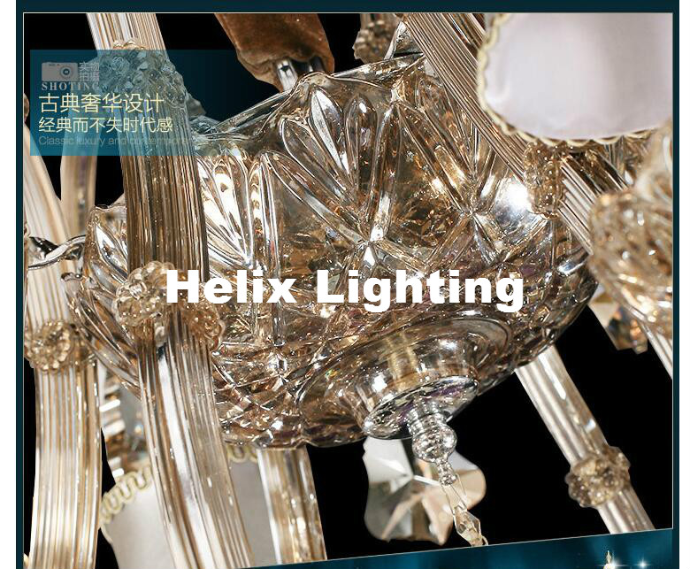 new arrival large lustre crystal chandeliers 28l e14 lighting fixture crystal light lustres de cristal chandelier with lampshade