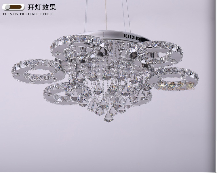 new arrival led crystal pendant light modern led lighting circles hanging lamp guarantee fast and