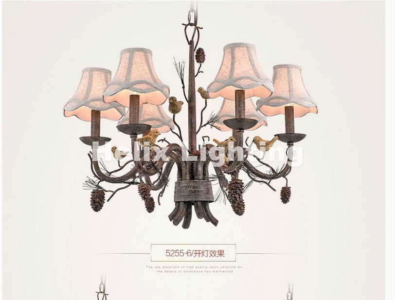 new arrival lustre genuine bird vintage bedroom lamp led chandelier lights top novelty indoor lights nordic chandelier